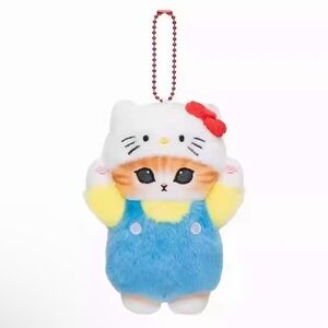 Hello kitty  Plush Keychain with Red and Blue Outfit